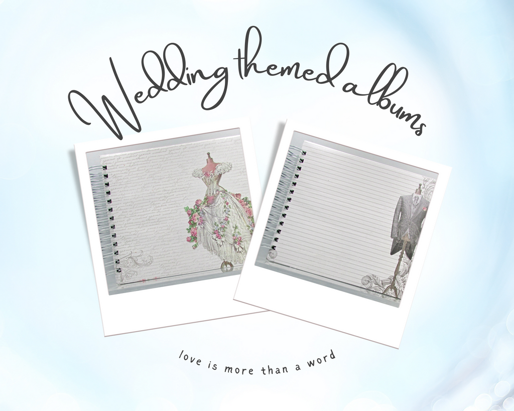 Medium albums using the Wedding collection by Stamperia