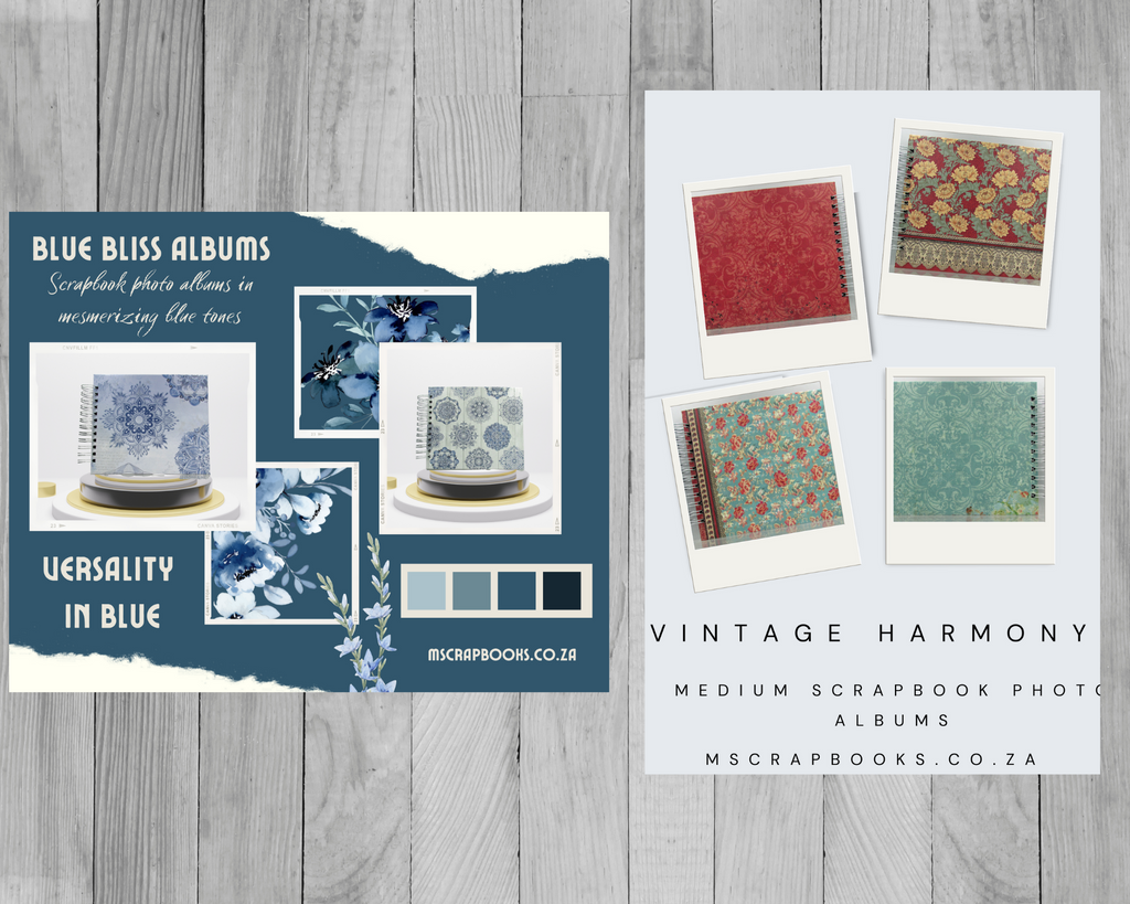 New Scrapbook photo albums - Blue Bliss, Vintage Harmony and Floral Blossom