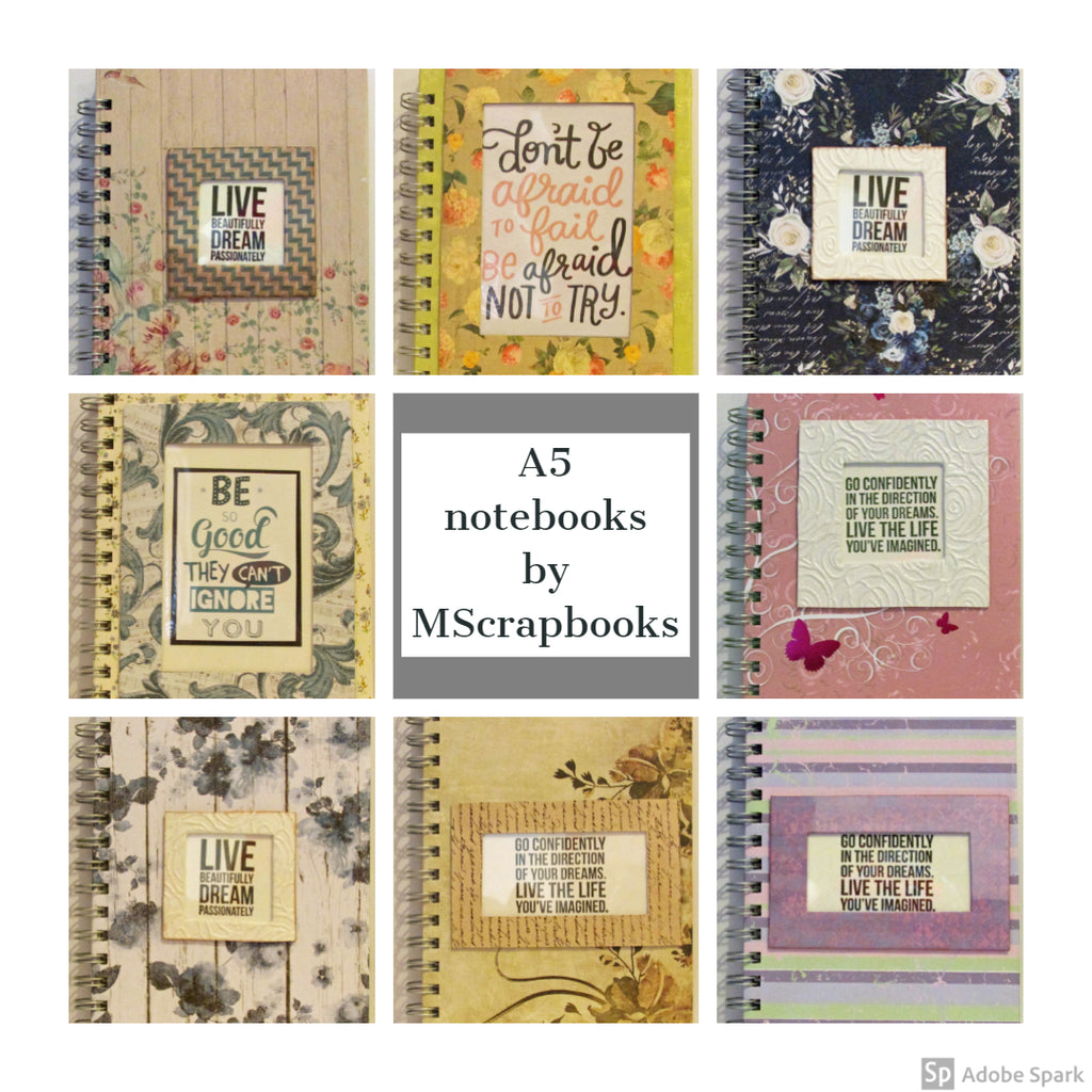 A5 notebooks with framed cover