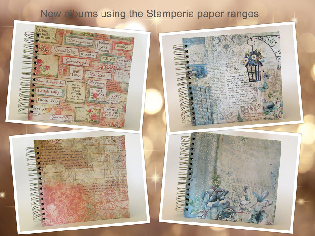 New Stamperia albums, recipe books and A5 notebooks