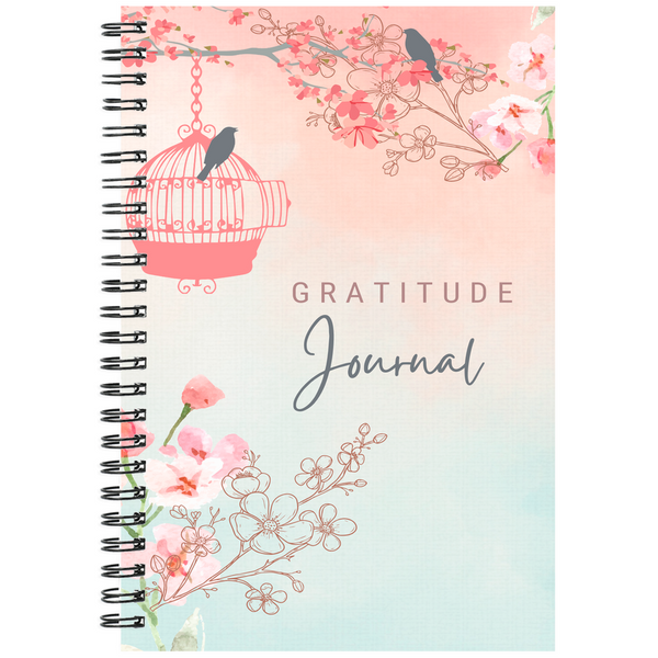 Spiral Notebook - Pink Floral - Gratitude Journal