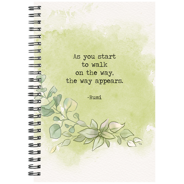 Spiral Notebook - The way quote by Rumi