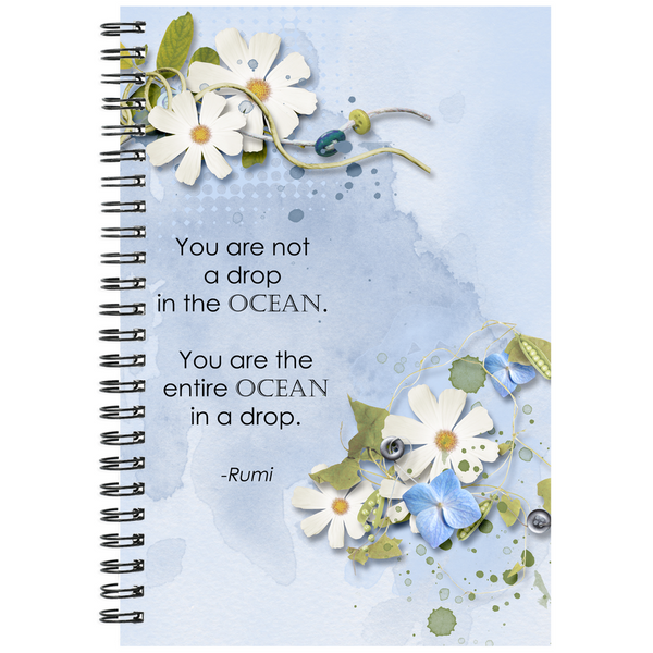 Spiral Notebook - Ocean quote by Rumi