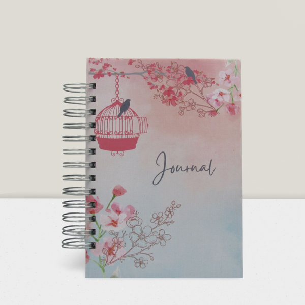 Pink Floral A5 lined notebook - A5N167L