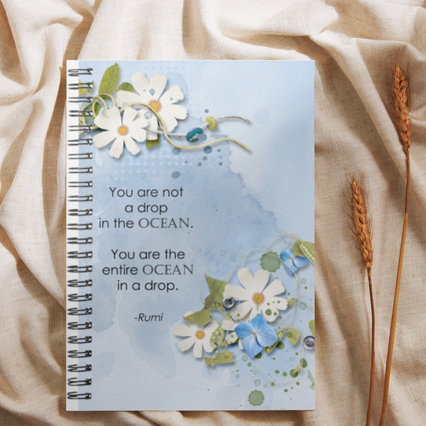 Spiral Notebook - Ocean quote by Rumi