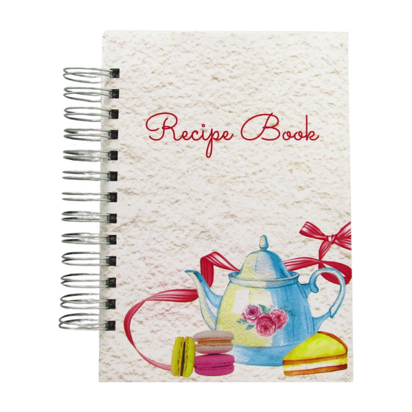 Teapot design Recipe book with wide wire binding - R19