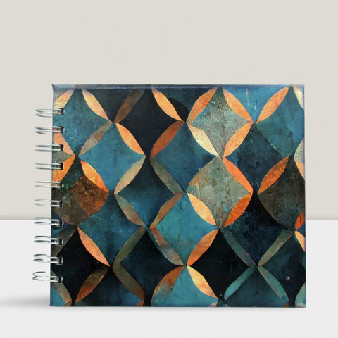 Teal and Brown - Small Blank notebook - SN136