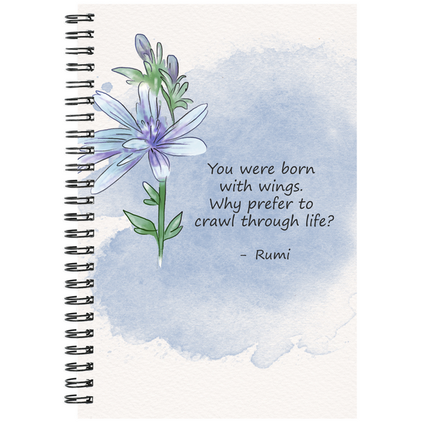 Spiral Notebook – Wings quote by Rumi